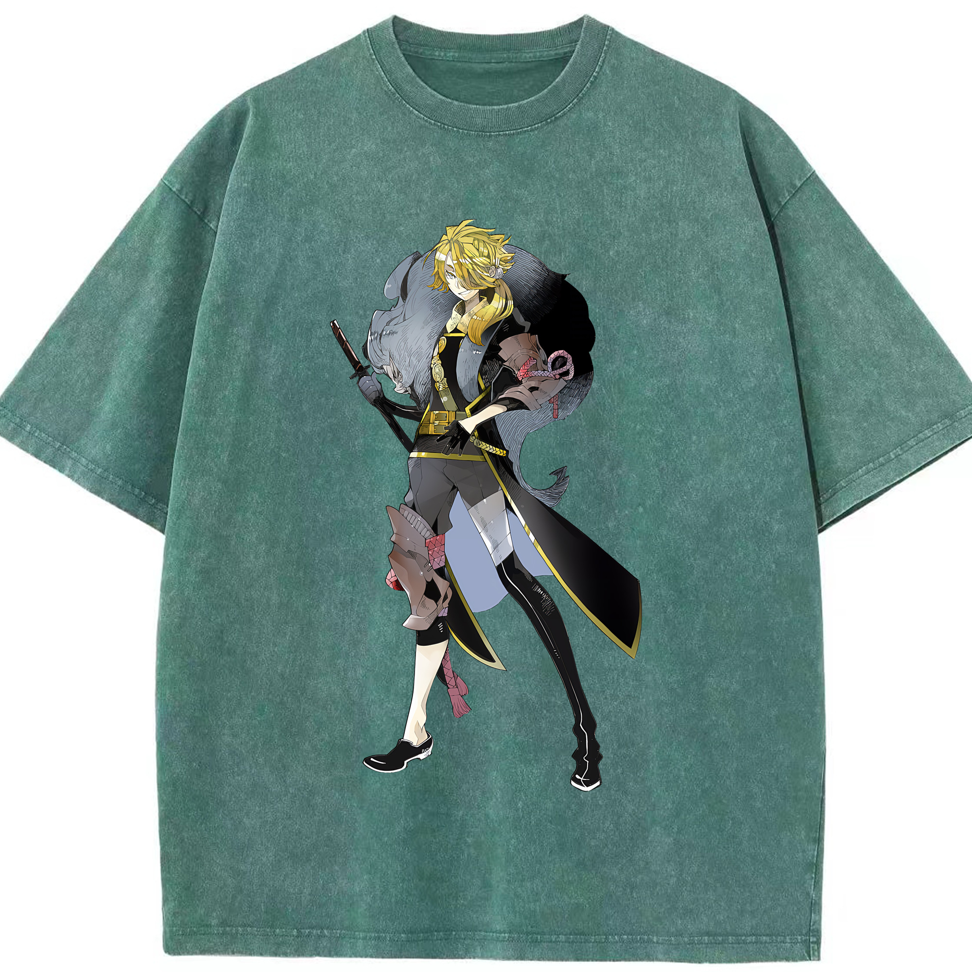 （画像用） 刀剣乱舞 Touken Ranbu 綿100% ヴィンテージ風 半袖Tシャツ（フロントプリント）